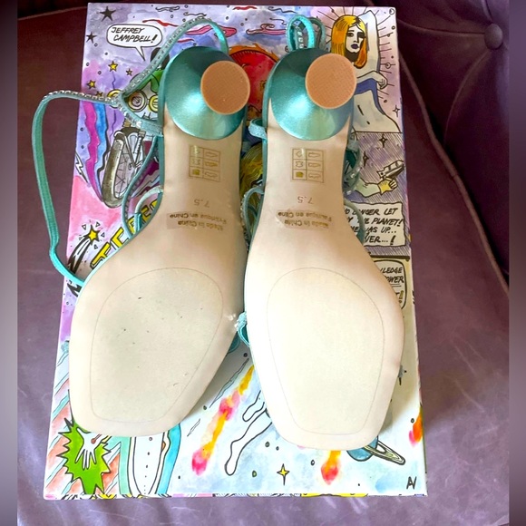 Jeffrey Campbell Aqua Strappy Sandal with Crystals size 7.5 - Picture 4 of 4